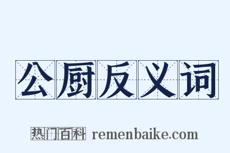 公厨反义词是什么意思的图片